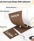 Brown 2 X 5 Inch Heavy Duty Hook And Loop Strips With Sticky Back Adhesive Mounting Tape for easy cutting and strong grip.