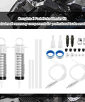 Two Pack Brake Bleeder Kit With One Hundred Ml Syringe And Precision Anti Backflow Valve for hydraulic fluid extraction.