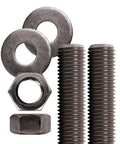 Grade B7 Unfinished Threaded Rod 7 Eighths Inch Diameter 36 Inch Length 9 TPI Coarse UNC All Thread Rod 2 Pack With 4 Hex Nuts And 4 Flat Washers