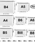 30 Piece Multisize Mesh Zipper Pouch Set For Travel And Home Organization Waterproof Plastic Document Bags In 8 Sizes