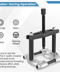 Close-up of 14 Piece Bearing Separator Puller Set 2 Inch And 3 Inch Heavy Duty 5 Ton Bearing Puller Kit showcasing labor-saving operation