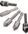 5 Piece Countersink Drill Bit Set For Woodworking And Metal Fabrication With Pro Grade Precision Chamfering Tools Versatile Deburring Kit