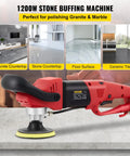 Wet Polisher Grinder With Variable Speed Pro Grade 8 Piece Polishing Kit 4 And 5 Inch Diamond Pads shown on concrete surface