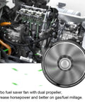 Dual Turbine Air Intake Turbonator Performance Kit For Most Vehicles Fuel Saver System Universal Acceleration Enhancement Black Air Intake Upgrade For Faster Throttle And Better Gas Mileage, close-up view of aluminum and plastic turbine module