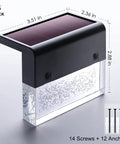 6 Pack Solar Deck Lights LED 10 Lumen Outdoor Lighting for Fence Patio Garden Yard with Acrylic Bubble Lens