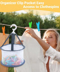 Solid Forty Eight Pc Heavy Duty Plastic Clothespins Set With Assorted Vibrant Hues Includes Sweet Mesh Storage Pouch To Keep Laundry Day Hangin Easy For Towels Crafts Garden Clips And Home Organization with organizer.