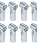 Fanmao 8 Sets T Pipe Connectors Tee Clamps for 1" EMT, Structural Pipe Fitting, 3/32" Thick Steel in silver, front view
