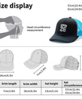 Cool Trucker Cap For Men And Women Unisex Teens 2026 Style Adjustable Baseball Hat Size Display Diagram