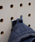 Pegboard Notch Hook 25 Pack Must Have Picture Hanger For Slatwall And Peg Wall Chrome Zinc Finish 1 1/8 Inch Long By 1 1/4 Inch High