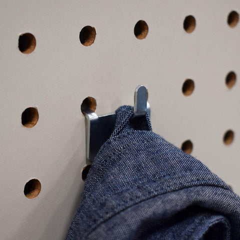 Pegboard Notch Hook 25 Pack Must Have Picture Hanger For Slatwall And Peg Wall Chrome Zinc Finish 1 1/8 Inch Long By 1 1/4 Inch High