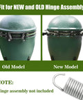 Replacement Hinge Springs For Large Big Green Egg Accessories Set Of 2 For Old And New Hinges shown with grill models