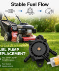 Hella Reliable Vacuum Fuel Pump With Integrated Filter For Small Engines And Golf Carts No Drama Gas Delivery For 17 To 25 Horsepower Motors, 3.3x3.3x1.0 inches