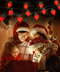 Family enjoying Warm Strawberry String Lights 10 Foot With 20 LEDs Battery Powered Indoor Outdoor Decor For Wedding Home Garden Patio Party Christmas Tree Cute Vibe Lighting in cozy setting