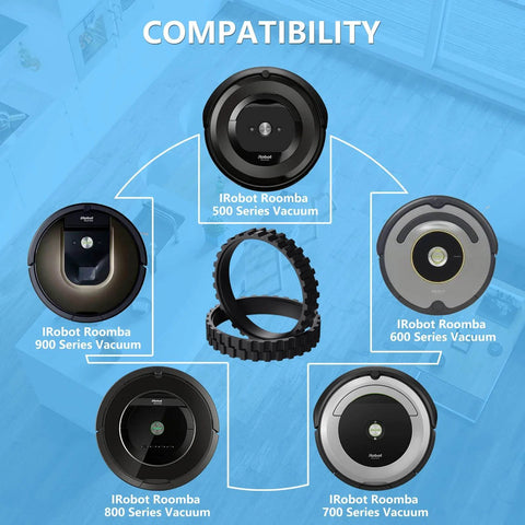 Heavy Duty Roomba Wheel Tires Replacement Kit For Series 500 600 700 800 900 Robotic Vacuums Durable Natural Rubber