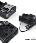 Replacement Dewalt 12V 20V Max Lithium Charger Station For DCB Batteries with detail display of charging slots and cable