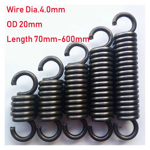 Heavy Duty Tension Springs 20mm Out Diameter With 4mm Wire Gauge, 600mm Max Length In High Grading Stainless Steel, various sizes
