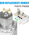 12V Inline Electric Fuel Pump For Carburetors Universal Replacement With Regulated 4-7 PSI Output and assorted hardware