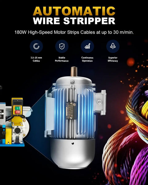 Electric Wire Stripper Machine For Scrap Copper Automatic 0.06 To 1 Inch Wire Stripping Five Channel Copper Wire Stripper