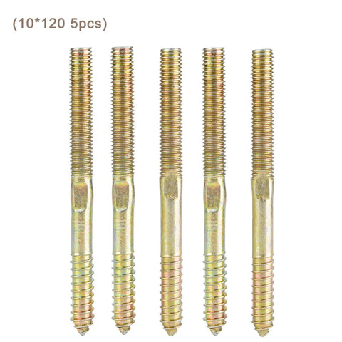 Pro Shop Grade M10 Double Ended Dowel Screws Zinc Plated Self Tapping Wood To Wood Connectors Heavy Duty Joinery Hardware For Knockout Diy Woodworking Builds That Stand Tough Over Time