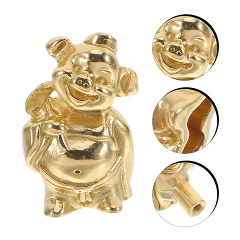 Vintage Brass Pig Shaped Drawer Pulls Chinese Style Decorative Cabinet Handles For Small Drawers Dressers Wardrobes And Storage Boxes