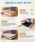 Quick and easy setup guide for Heavy Duty Queen Bunkie Board 60x80 Low Profile Mattress Foundation with anti-slip design.