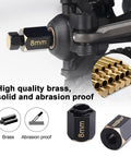 Brass Hex Extension For 1/18 RC Crawler TRX4M Upgrades Wheel Hex Hubs Extenders Offset Spacers shown on a model vehicle
