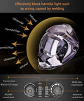 Auto Darkening Welding Helmet With Ultra Large Viewing Screen True Color Display And 4 Arc Sensors Lightweight Welding Mask