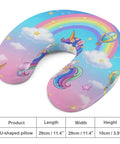 U Shaped Neck Pillow For Travel And Napping Super Lightweight Comfy Reusable Multi Functional Pillow Cute Unicorn Design