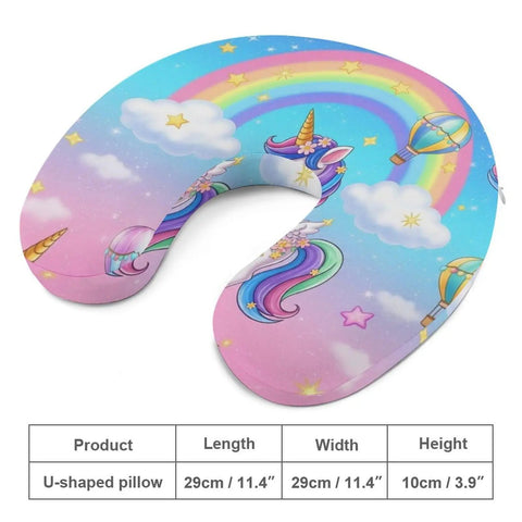 U Shaped Neck Pillow For Travel And Napping Super Lightweight Comfy Reusable Multi Functional Pillow Cute Unicorn Design