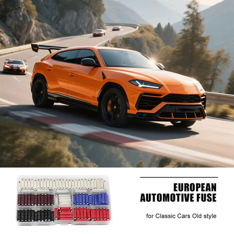 200 Piece Automotive Torpedo Fuse Kit With 5A Through 40A Amp Assortment For Dead Reliable Short Circuit Defense For Cars Trucks And Rvs Quick Swap No Sweat Installation with various fuses in clear case.
