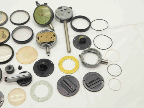 Solid Haul Of Dial Test Indicator Spare Parts And Heavy Duty Hardware For Precision Measuring Tools BR11576CZ5 assorted parts including dials and rings