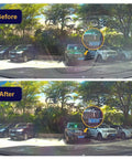 Before and after effect using Polarizing Lens Filter For FITCAMX Dash Cams Only, Circular Polarizer with Anti-Glare Shield.