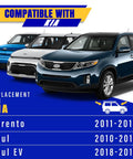 Kia Sorento Soul Soul EV cars compatible with wiper blades set of 3 24 inch 20 inch 11 inch OE replacement for clear view.