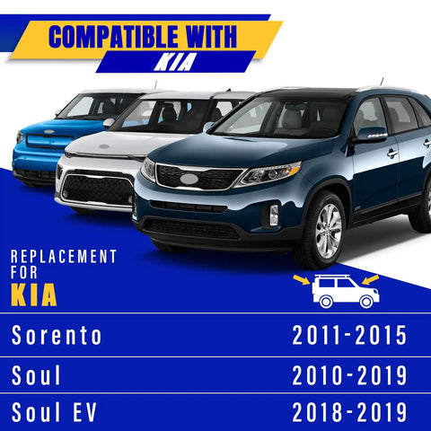 Kia Sorento Soul Soul EV cars compatible with wiper blades set of 3 24 inch 20 inch 11 inch OE replacement for clear view.
