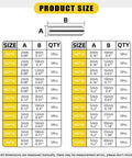 Size chart for Stainless Steel Dowel Pin Kit 110 Piece 22 Sizes M2 M3 M4 M5 Assortment, includes dimensions and quantities.