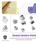 Wood Dowel Pins Kit 505 Pcs Four Sizes 1/4 In 5/16 In 3/8 In 1/2 In Straight Grooved Dowel Pins With Center Point for furniture making.