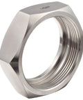 Stainless Steel 304 Sanitary Bevel Seat Hex Union Nut Pipe Fitting For 3 Inch Tube OD No Fuss Disconnect Threaded Tube Connection