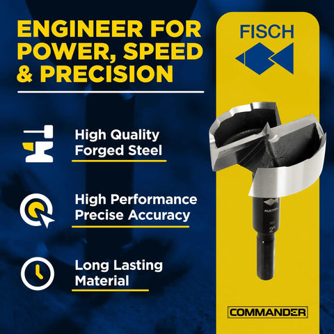 Badass Forstner Drill Bit Set For Woodworking 10 Piece High Speed Steel 15 To 35mm Range, forged steel design for precise cuts.