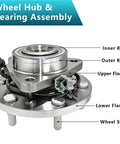 Direct Fit Front Wheel Bearing Hub Assembly 515066 Pair For Nissan Armada 2005 To 2007, Pathfinder 2004, Titan 2004 to 2007