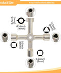 Heavy Duty 16 Inch Water Meter Key With Four Way Multi Functional Valve Shutoff Tool For Main Water Meter Contractor Grade Built Tough
