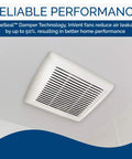 InVent Series Ceiling Mount Bathroom Exhaust Fan 80 CFM 0.8 Sones ENERGY STAR Certified with TrueSeal Damper Technology