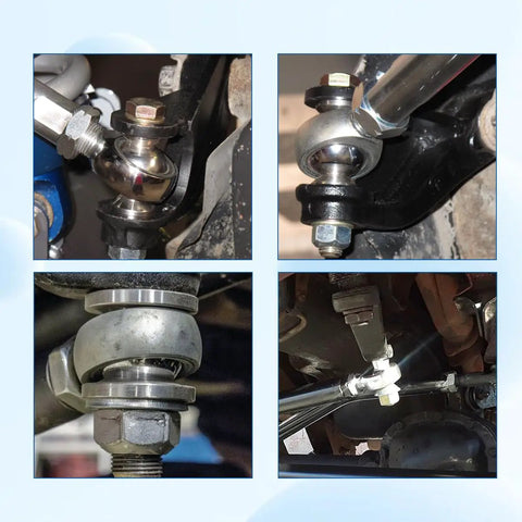 1.25 Inch Heim Joint Rod End Kit Chromoly Linkage Adapter Set For Off Road Suspension Beefy Upgrade That Eliminates Steering Play And Linkage Deflection In Extreme Rock Crawling, Heavy Duty Universal Fit For Custom Chassis mounted on steering linkage