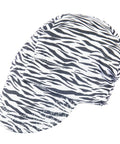 Super Comfy 100 Percent Cotton Mesh Welding Cap With Slick Zebra Pattern, side view showcasing breathable design.