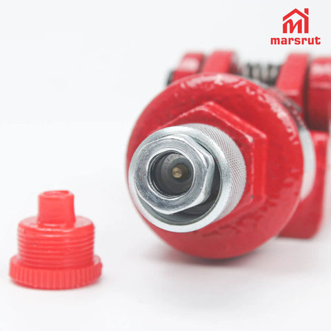 Brand New Hydraulic Spreader Jaw Fits For Porter Power 1/2 Ton Tool With 3-3/4 Inch Max Opening showing red coupler end.