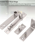 Beefy Heavy Duty Wood Door Pivot Hinge With 300 Lbs Load Bearing Stainless Steel Hidden Door Hinge For Secret Doors And Bookshelves 360 Degree Rotation Invisible Pivot Door Hardware