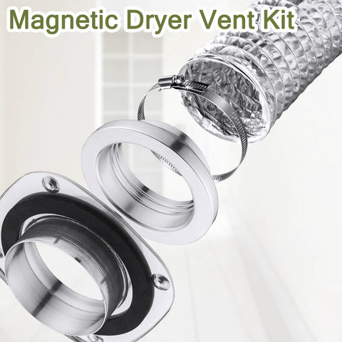 Magnetic Dryer Vent Coupling Kit For Quick Cleanouts And No Hassle Hose Connection Sealed Dryer Exhaust