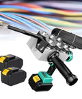 Heavy Duty Brushless Motor Electrical Wire Puller With Lithium Battery, 550Nm torque, dual battery pack for wiring projects.