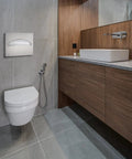 Bathroom with Toilet Seat Cover Dispenser Wall Mounted Brushed SUS 304 Stainless Steel With Two Easy Install Options