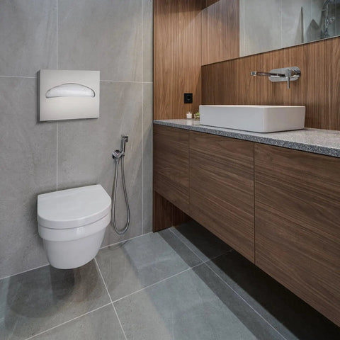 Bathroom with Toilet Seat Cover Dispenser Wall Mounted Brushed SUS 304 Stainless Steel With Two Easy Install Options