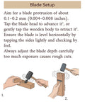 Blade setup instructions for Japanese Kanna Manual Hand Plane For Smoothing Woodwork Precision Ground 42 Millimeter Steel Blade.